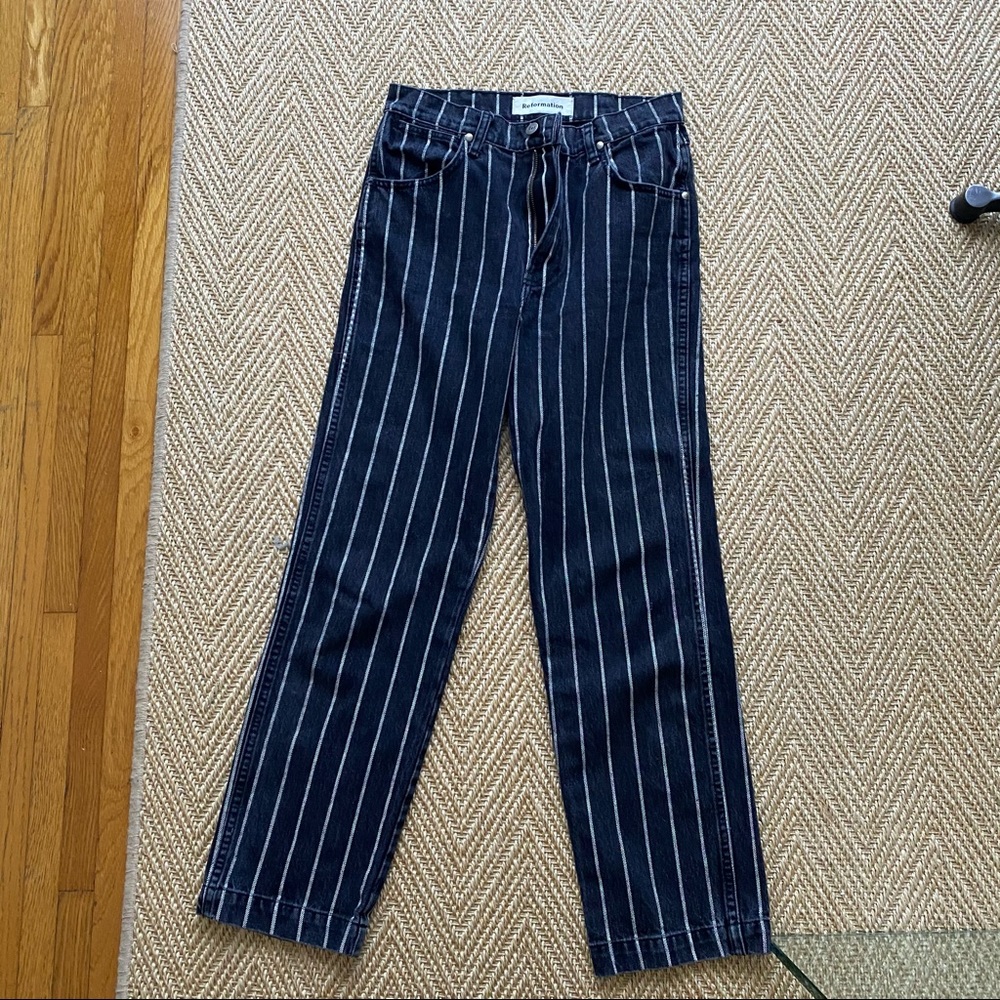Reformation Pinstripe Jean